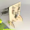 Ahşap MDF Anahtarlık Takı Teşhir Standı | 9 Çubuklu 30x20cm Sunum Ünitesi
