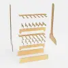 Ahşap MDF Anahtarlık Takı Teşhir Standı | Modüler Tasarım (1, 2 ve 3 Gözlü)