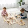 Ahşap MDF Araç Parkuru Trafik Eğitim Seti 90x80 CM