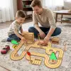 Ahşap MDF Çocuk Şehir Trafik Eğitim Parkuru Oyun Seti 80x80 cm