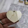 Ahşap MDF Geniş Kalp Anahtarlık Ölçü ve Renk Seçimli