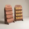 Ahşap MDF Kartlı Küpe Teşhir Standı | 14 Kart Dahil | 250x480mm Profesyonel Ünite