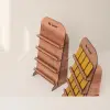 Ahşap MDF Kartlı Küpe Teşhir Standı | 14 Kart Dahil | 250x480mm Profesyonel Ünite