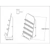 Ahşap MDF Kartlı Küpe Teşhir Standı | 14 Kart Dahil | 250x480mm Profesyonel Ünite