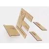 Ahşap MDF Mini 2 Katlı Bileklik ve Saat Teşhir Standı - 22 cm Lazer Kesim Kompakt Tasarım