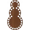Üçlü Daire (Kardan Adam Figürlü) Ahşap MDF Sepet Tabanı 21x11 cm (Delik Çapı 8 mm)