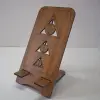 Ahşap MDF Telefon Standı - Geometrik Prizma Model (8.5x17.5 cm)