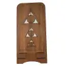 Ahşap MDF Telefon Standı - Geometrik Prizma Model (8.5x17.5 cm)
