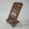 Ahşap MDF Telefon Standı – Geyik Figürlü Estetik Seri (8.5x17.5 cm)