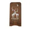 Ahşap MDF Telefon Standı – Geyik Figürlü Estetik Seri (8.5x17.5 cm)