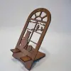 Ahşap MDF Telefon Standı - Penceredeki Meraklı Kedi Model (8.5x17.5 cm)