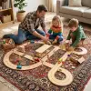 Ahşap MDF Trafik Eğitim Şehir Oyun Parkuru Çocuk Seti 85x80 cm