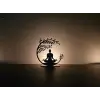 Ahşap Mumluk Yoga Temalı