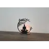 Ahşap Mumluk Yoga Temalı
