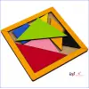 Ahşap Tangram zeka oyunu 18cm x 18cm