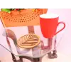 Ahşap Yaprak Şeklinde Bardak Altlığı 6 lı Set
