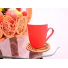 Ahşap Yaprak Şeklinde Bardak Altlığı 6 lı Set