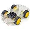 Arduino 4WD Akıllı Robot Araba Platformu - Çift Katlı Şeffaf Gövde - 4 Motorlu