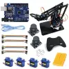 Arduino Pleksiglas Robot Kol Kiti - 4 Servo Motor ve Joystick Kontrol Seti Dahil