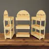 Basket-Tier 3 Raflı Sepetli Ahşap MDF Teşhir Standı 25x50 cm