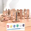 Boyanabilir Ahşap 10lu Hayvan Seti - 3mm MDF Boya ve Fırçalı Hobi Paketi