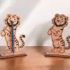 Boyanabilir Ahşap Aslan Kalemlik - 3mm MDF Lazer Kesim Hobi Seti