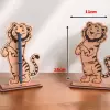 Boyanabilir Ahşap Aslan Kalemlik - 3mm MDF Lazer Kesim Hobi Seti