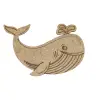 Boyanabilir Ahşap Balina Figürü 15x10 cm