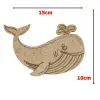 Boyanabilir Ahşap Balina Figürü 15x10 cm