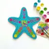 Boyanabilir Ahşap Deniz Yıldızı Figürü 15x15 cm