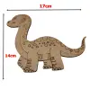 Boyanabilir Ahşap Dinazor Figürü Brontosaurus 17x14 cm
