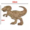 Boyanabilir Ahşap Dinozor Figürü T-Rex 16x13 cm