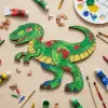 Boyanabilir Ahşap Dinozor Figürü T-Rex 16x13 cm