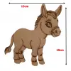 Boyanabilir Ahşap Eşek Figürü 15x13 cm