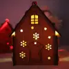 Boyanabilir Ahşap Ev Gece Lambası - 3mm MDF Lazer Kesim Hobi Seti