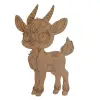 Boyanabilir Ahşap Geyik Figürü 16x10 cm