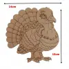 Boyanabilir Ahşap Hindi Figürü 15x14 cm