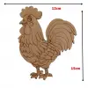 Boyanabilir Ahşap Horoz Figürü 15x12 cm