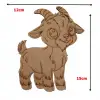 Boyanabilir Ahşap Keçi Figürü 15x12 cm