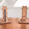 Boyanabilir Ahşap Kedi Kalemlik - 3mm MDF Lazer Kesim Hobi Seti