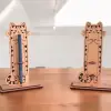 Boyanabilir Ahşap Kedi Kalemlik - 3mm MDF Lazer Kesim Hobi Seti