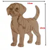 Boyanabilir Ahşap Köpek Figürü 15x12 cm