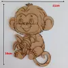 Boyanabilir Ahşap Maymun Figürü 16x11 cm