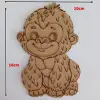 Boyanabilir Ahşap Orangutan Figürü 16x10 cm