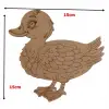 Boyanabilir Ahşap Ördek Figürü 15x15 cm