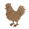 Boyanabilir Ahşap Tavuk Figürü 15x13 cm