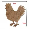 Boyanabilir Ahşap Tavuk Figürü 15x13 cm