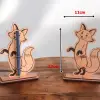 Boyanabilir Ahşap Tilki Kalemlik - 3mm MDF Lazer Kesim Hobi Seti