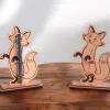 Boyanabilir Ahşap Tilki Kalemlik - 3mm MDF Lazer Kesim Hobi Seti