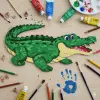 Boyanabilir Ahşap Timsah Figürü 19x10 cm